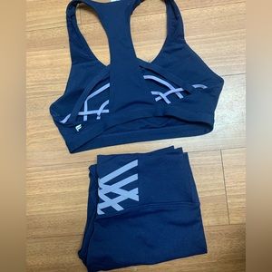 Fabletics blue and purple matching set